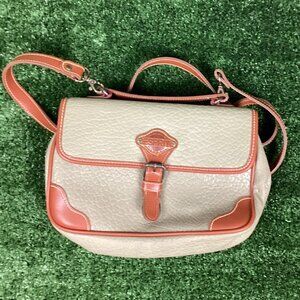 Vintage Esprit Cream & Tan Leather Bag
